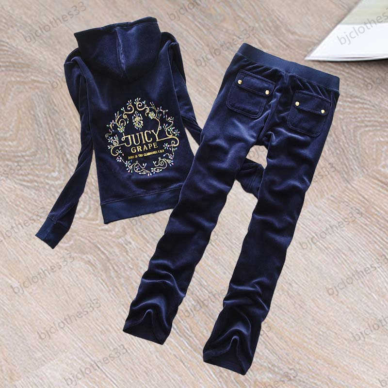 

Juicy Tracksuit Womens Two Piece Pant Brand Wreath Letter Jacquard Shoulder Fold Design Hoded Tops Straight Loose Slim Pants Women Clothing 12 Colors