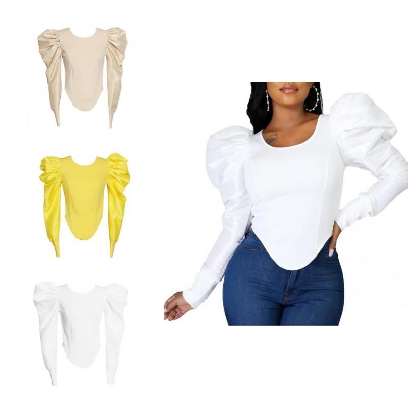 

Women's Blouses & Shirts Chic Women Top Anti-fade 4 Sizes Spring Female Summer Skinny Blouse, Khaki