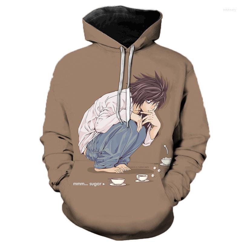 

Men's Hoodies 3D Printing Hoodie Anime Theme Male/female Street Style Loose Plus Size Long Sleeve Round Neck Hooded Top Couple Outfit, Black
