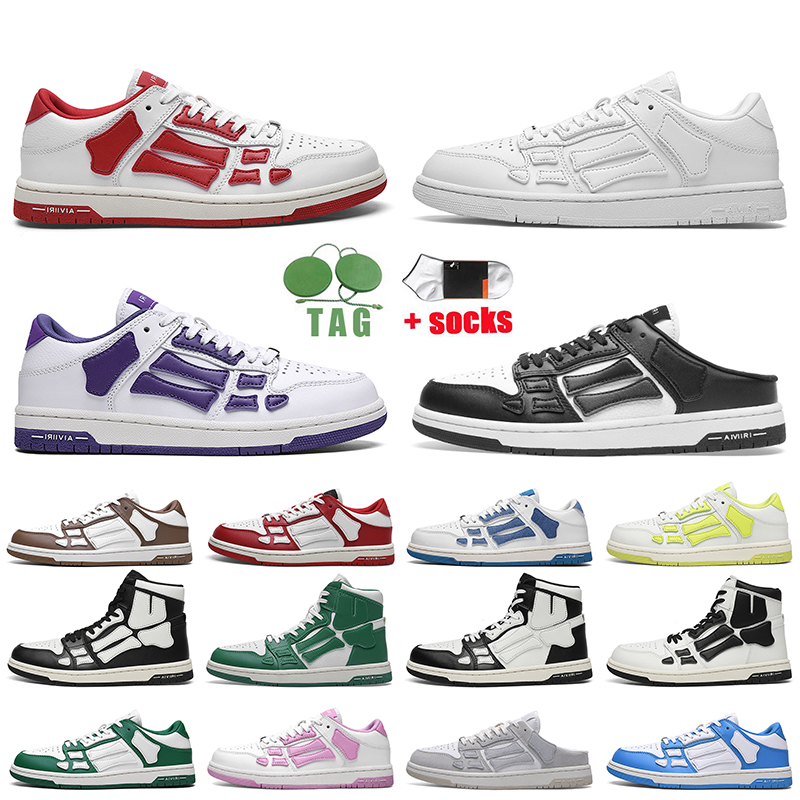 Femmes Hommes Skel Top Low Designer Chaussures Gym Rouge Blanc Noir Court Violet Denim Bred Toe Pin Vert Hyper Royal Mocassins Plateforme Baskets