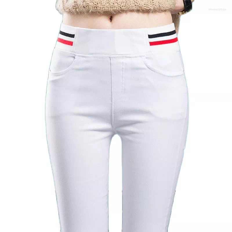 

Women' Leggings 2022 Spring Autumn Middle Waist Pencil Black Navy Blue Casual Skinny Fashion Street Active Pants, White