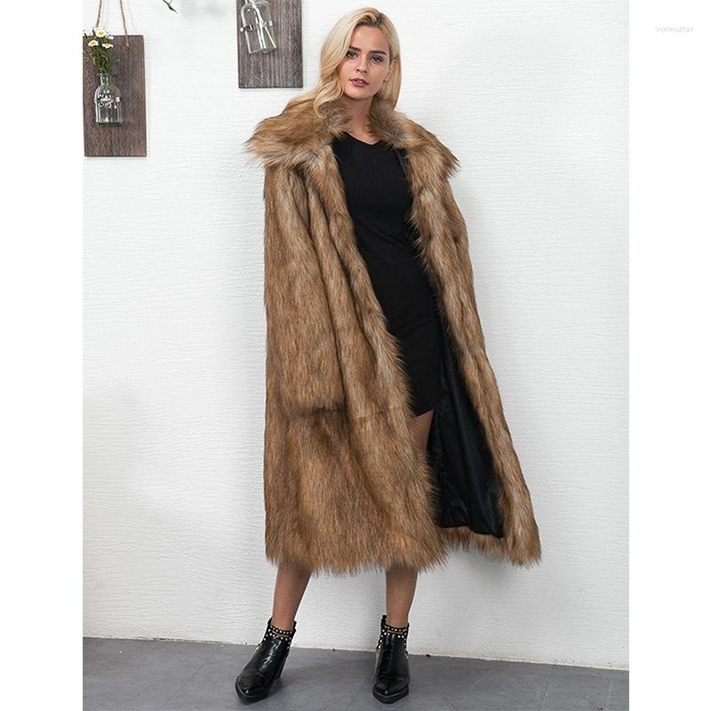 

Women's Down Women's Faux Fur Coat In Autumn And Winter Long Women, White