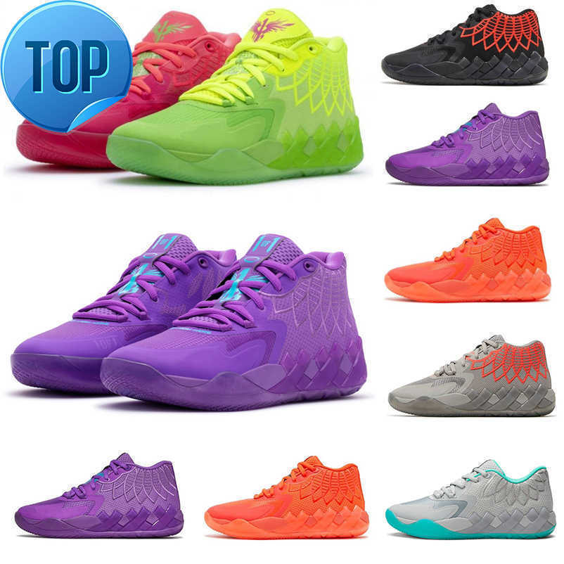

LaMelo TOP Ball 1 MB.01 Men Basketball Shoes Sneaker Black Blast Buzz LO UFO Not From Here Queen City Rick and Morty Rock Ridge Red Mens, Color#7