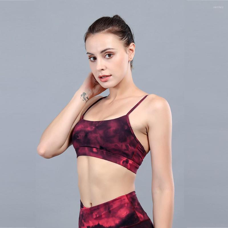 

Yoga Outfit LuLuwomen Align Tie Dye Sexi Push Up Strappy Gym Workout Sports Y Bra, Pink