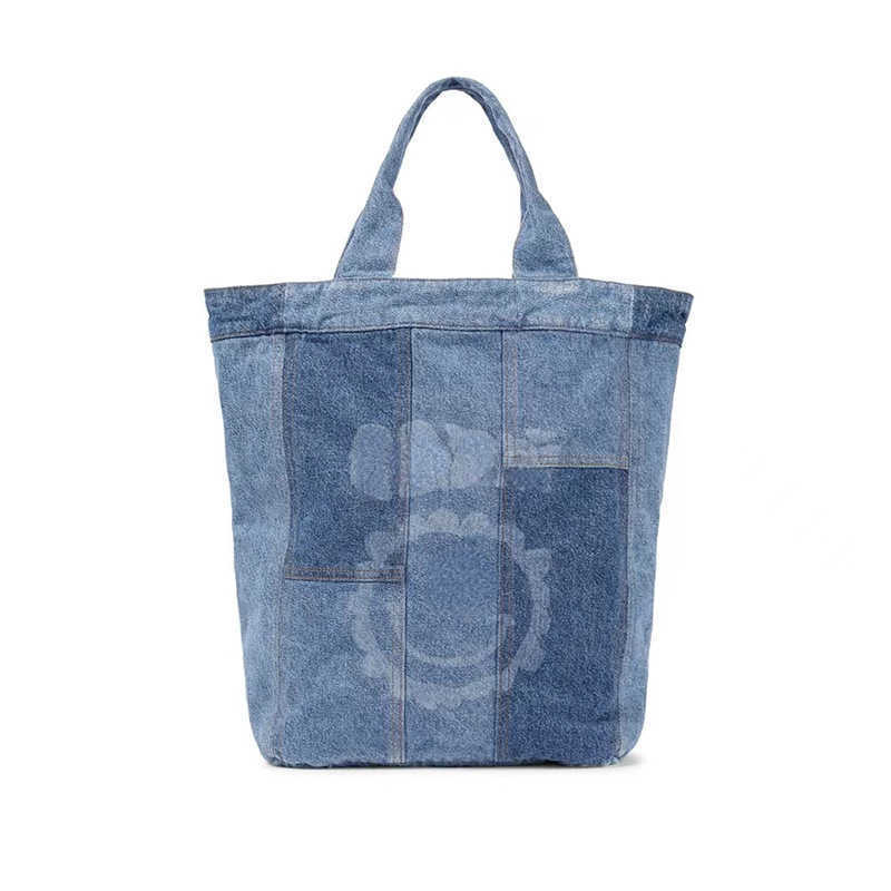 

HBP Totes Stuff Sacks Minority Smiling Face Printed Cowboy Tote Bag Women's Summer Large Bag One Shoulder Portable Capacity 220930, Navy