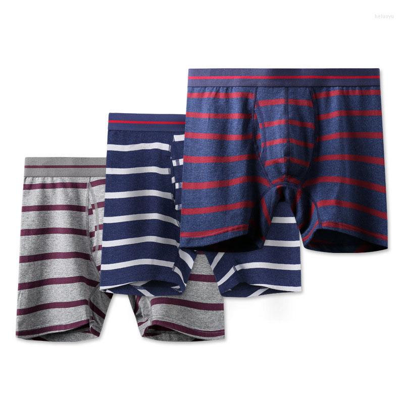 

Underpants Men Boxer Shorts Striped Cotton Underwear Bugle Pouch Panties Sleepwear Plus Size Sports Boxershorts Calzoncillos Hombre Trunks