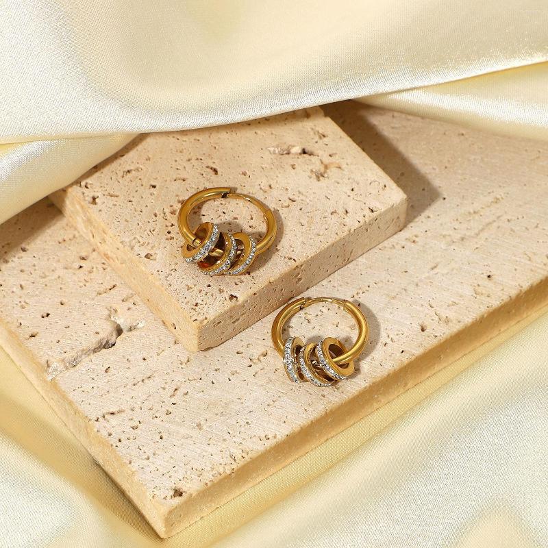 

Hoop Earrings Stainless Steel Gold Hoops For Women Piercing Aretes Pendientes Ear Ring Oorbellen Jewelry 2022 Trend Brincos Bijoux