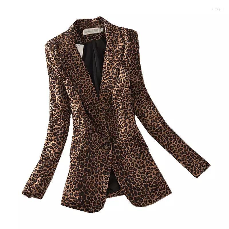 

Women's Suits 2022 Fashion Women Blazer Leopard OL Long Sleeve Suit Coat Blazers Jackets Office Lady Tops Biker Jacket Outwear, Photo color