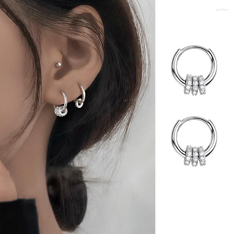 

Stud Earrings 925 Sterling Silver For Women Hoop Round Circle No Allergy Fade Fashion Jewelry Accessories Wholesale