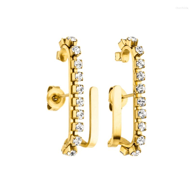 

Stud Earrings In Stock Bling Earring Shine Crystal Woman As Christmas Gift