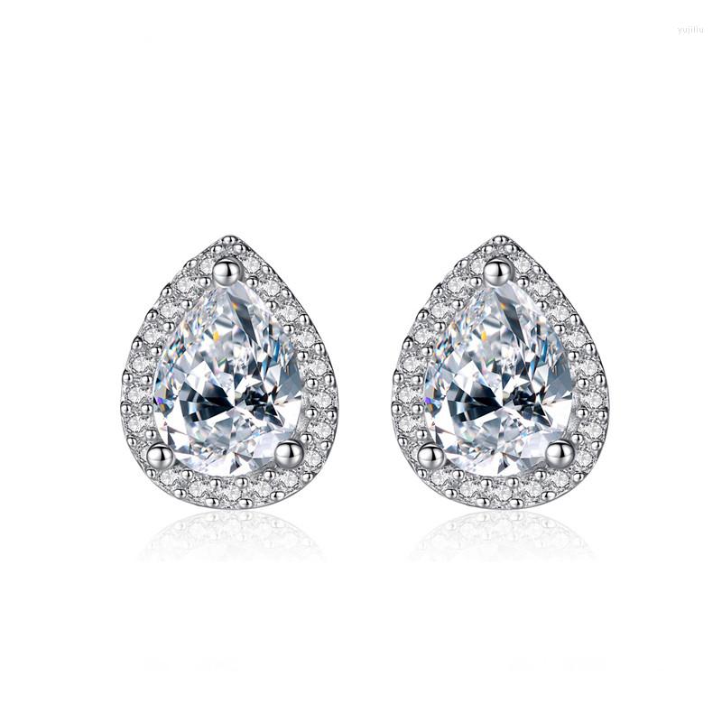 

Stud Earrings Only 925 Sterling Silver Pear Shape 9 11 MM For Women Party Jewelry Wholesale E02