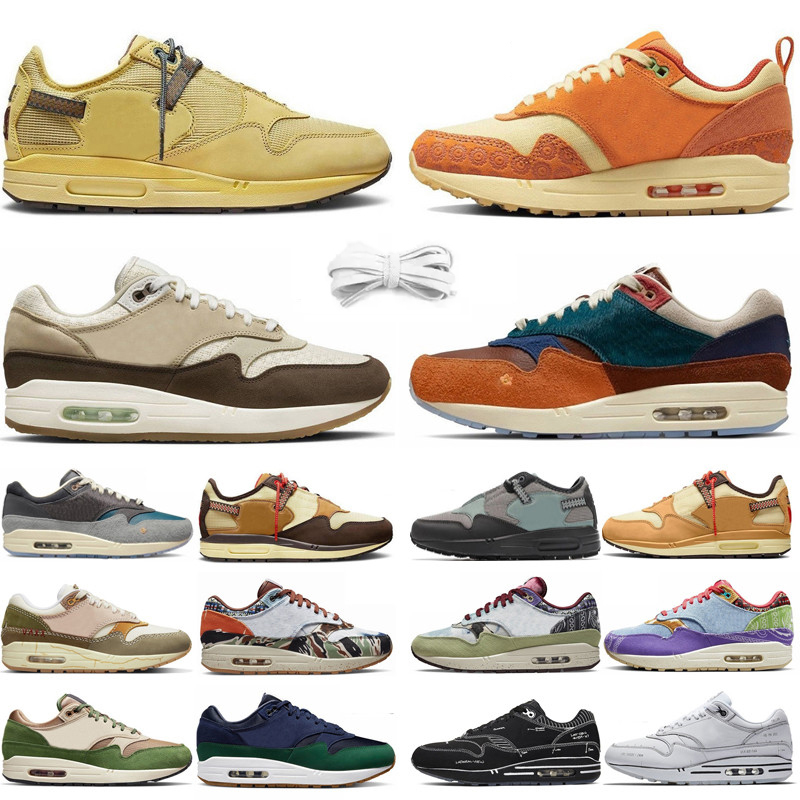 

air running shoes max 1 87 men women sneakers sneaker Ts x Saturn Gold Cave Stone Wheat Safari Concepts Far Out Ironstone airmax 1s trainers sports Platform Shoe, Color#18