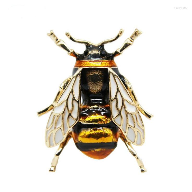 

Brooches XM016 Cartoon Drip Oil Personality Animal Honeybee Insect Metal Brooch Pin Jewelry Wholesale