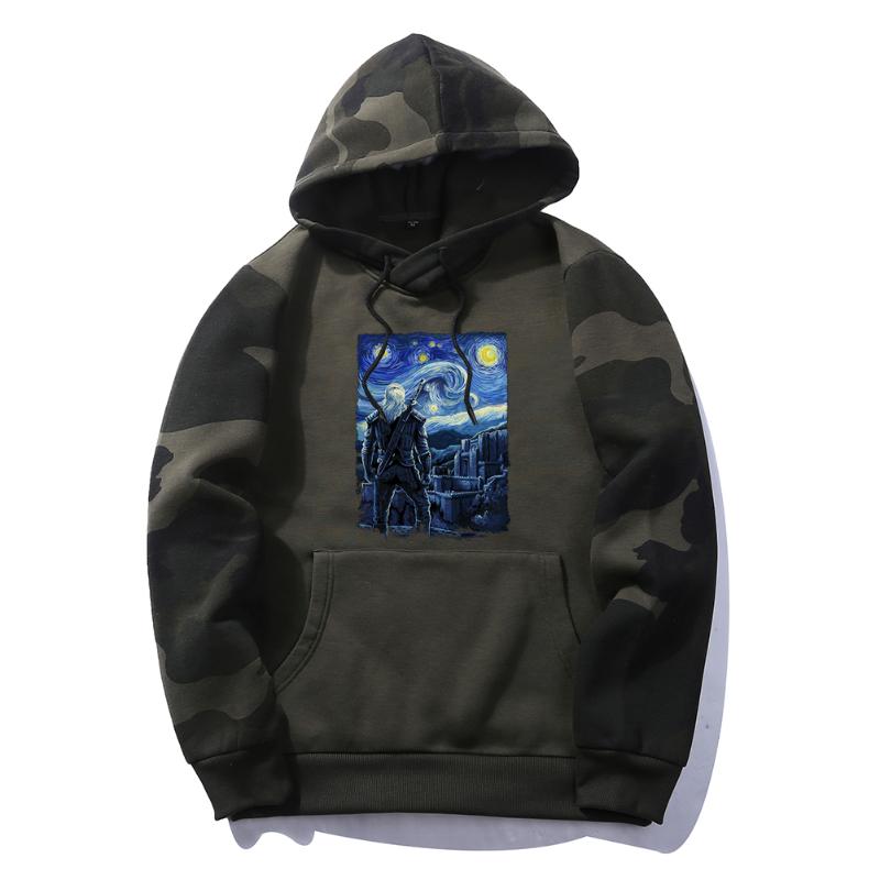 

Men' Hoodies & Sweatshirts Starry Kaer Morhen Prints 2022 Male Camo Streetwear Hoody Autumn Fleece Vintage Mens Clothes Oversized Sweatshir, Army green