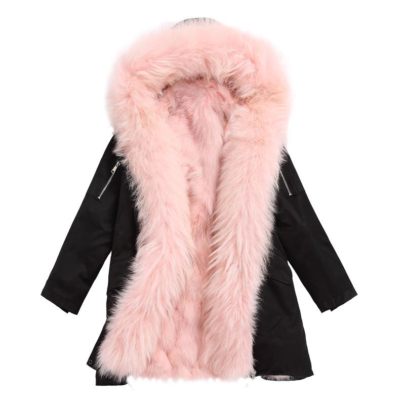 

Women' Fur & Faux 2022 Long Parka Winter Jacket Women Raccoon Coat Womens Big Collar Jackets Thick Warm Parkas Hooded Plus Size Streetwear, Black