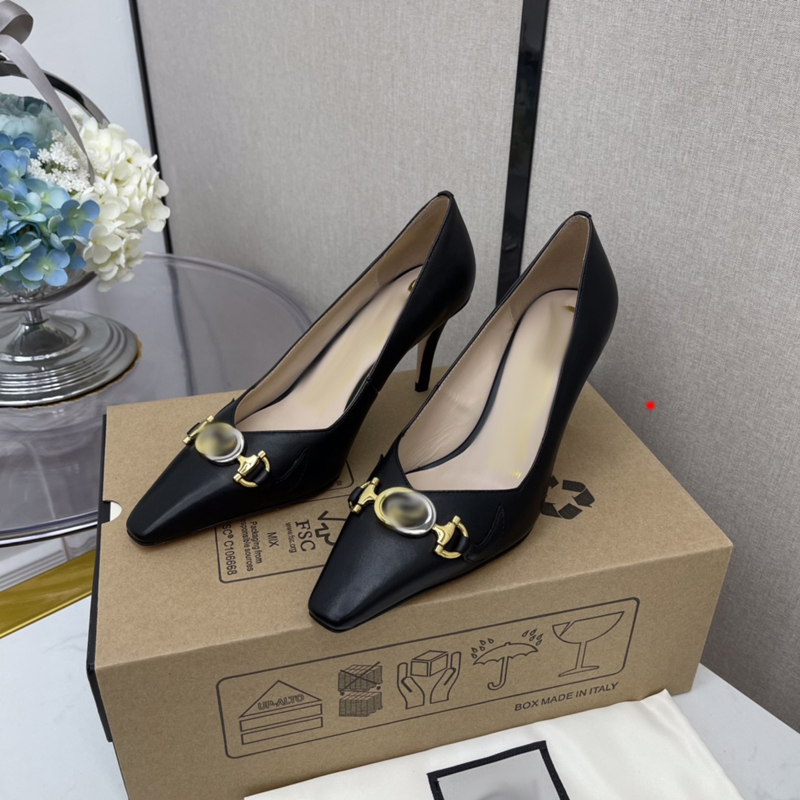 

2023 Women Pumps High Heel Shoes Wedding Shoe With Rhinestone Fashion Lady Thin Heels Size 35-40 -G064, Picture color