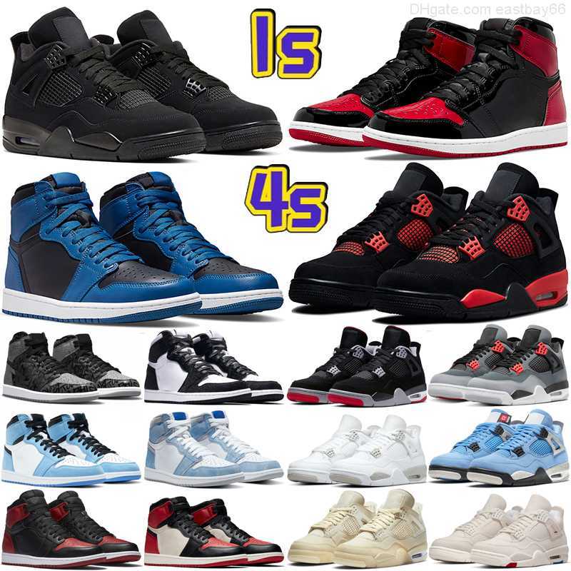 

2023 High Og Jumpman 1s Men Basketball Shoes 1 Bred Patent Dark Marina Blue Seafoam 4 4s Red Thunder Black Cat University Blue Mens Women, 31