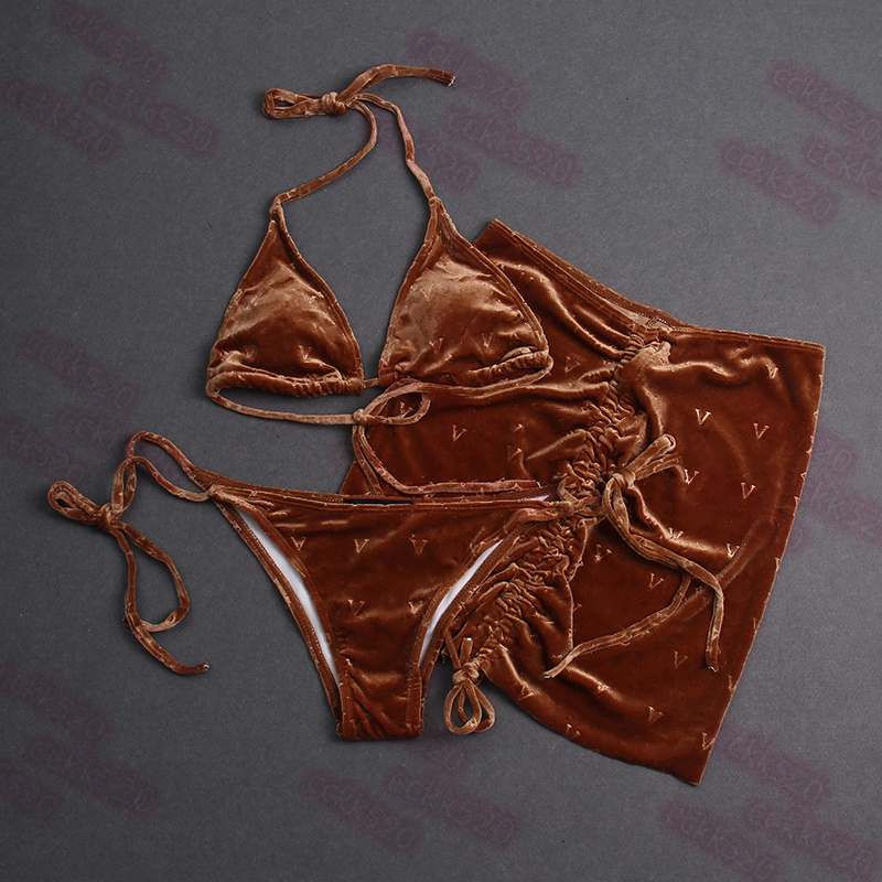

8 Colors Sexy Bikinis Set Summer Push Up Swim Wear Beach Style Velvet Designer Female Swimsuits Brand Swimming Clothing