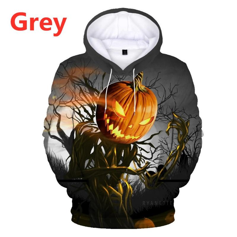 

Men's Hoodies & Sweatshirts Halloween Funny Hoodie 3D Printed Pumpkin Pattern PulloverMen's, Black