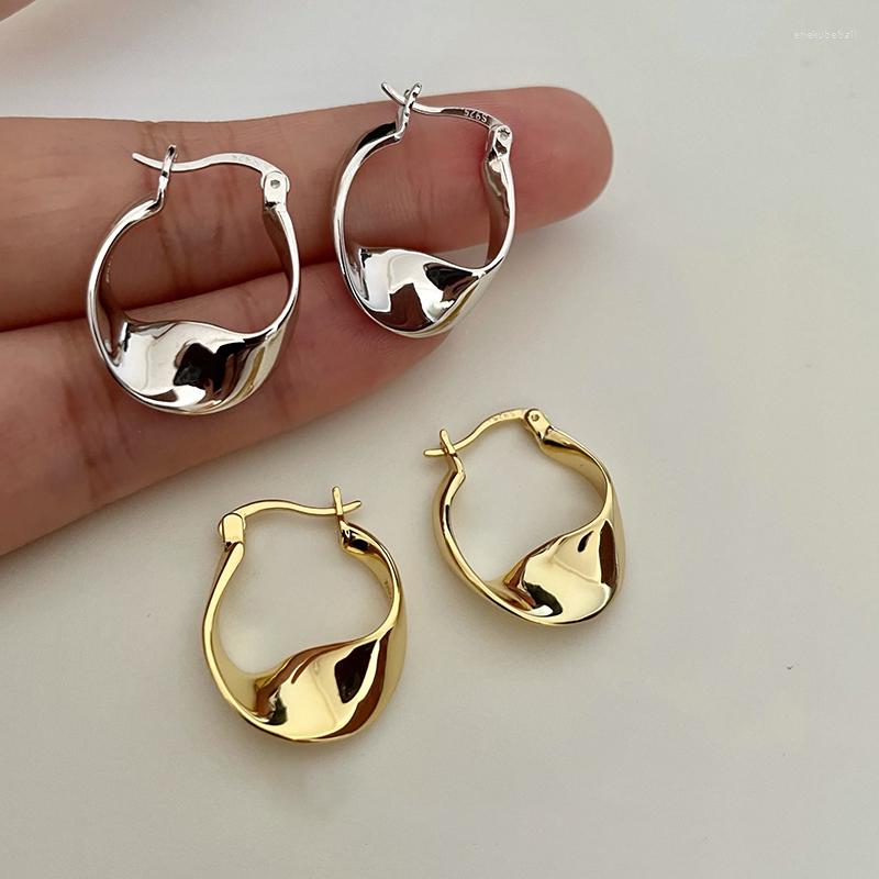 

Hoop Earrings WTLTC Simple Small Twisted For Women Statement Minimalist Hoops Personalized Geometric Jewelry