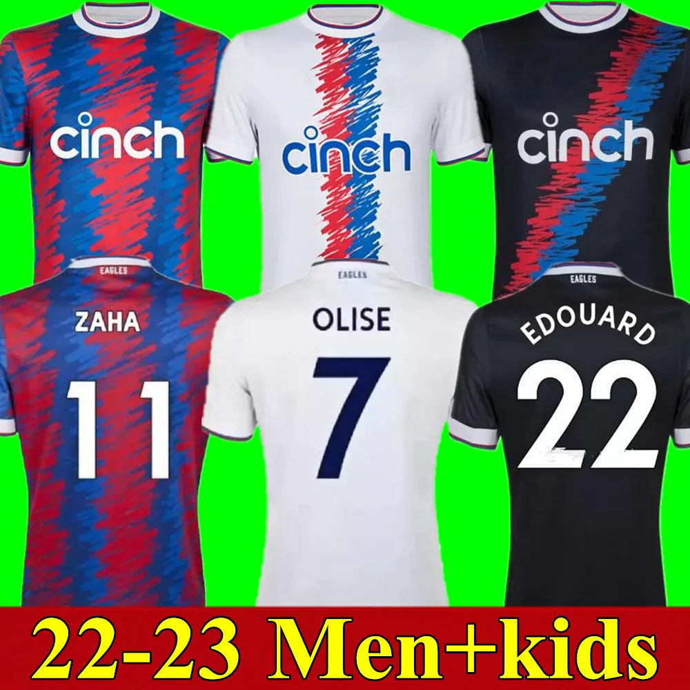 

2022 2023 CRYSTAL OLISE Third Soccer Jerseys 22 23 PALACE ZAHA EZE J.AYEW Away maillots de foot BENTEKE MILIVOJEVIC MATETA ANDERSEN GALLAGHER Home Football shirt Kit, Adult 3rd