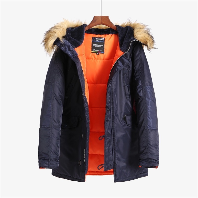 

Men's Down Parkas 2023 Military Plus Size Fur Hood Long Waterproof Windproof Alaska Winter Parka Thick Men Jacket Coat 221207, Black