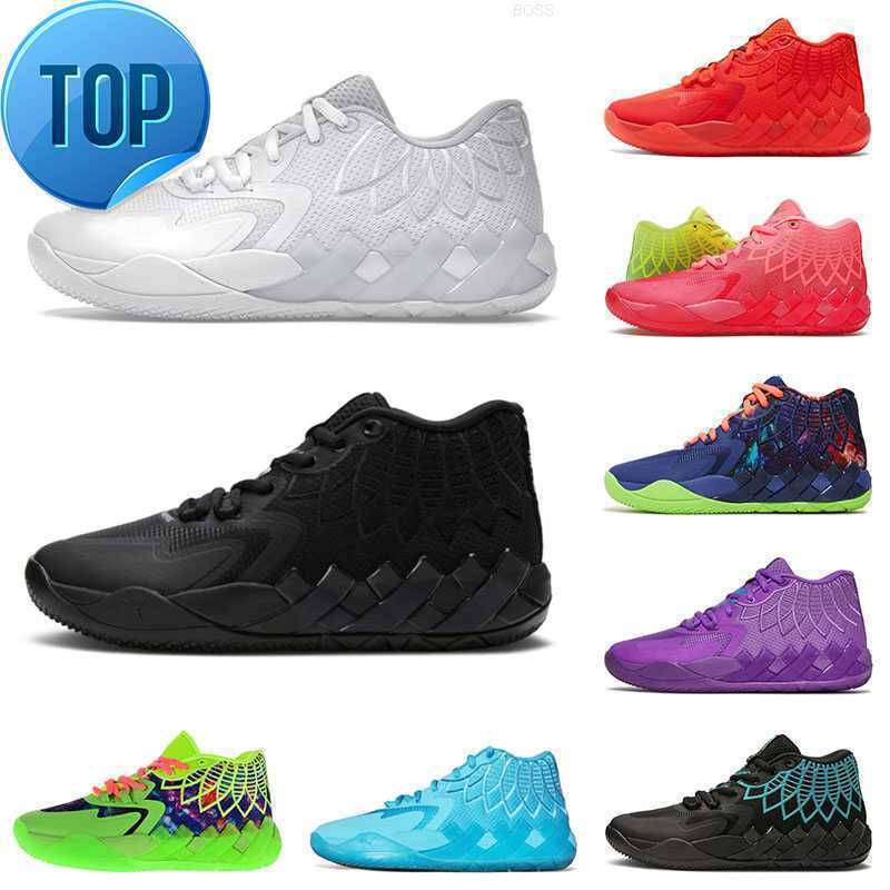 

Lamelo TOP Ball Shoe Rick And Morty MB 01 Mens Basketball Shoes Queen City Rock Ridge Red Galaxy Not From Here Purple White Silver Black