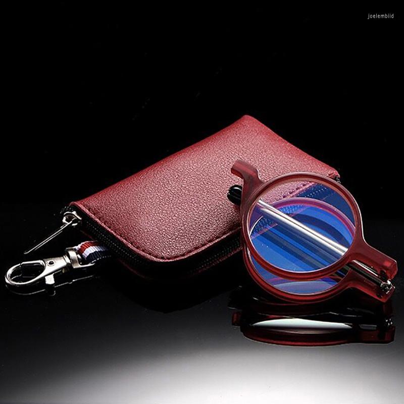 

Sunglasses Folding Round Reading Glasses For Men And Women Portable Smart Lenses With Boxes Frames Fashionable