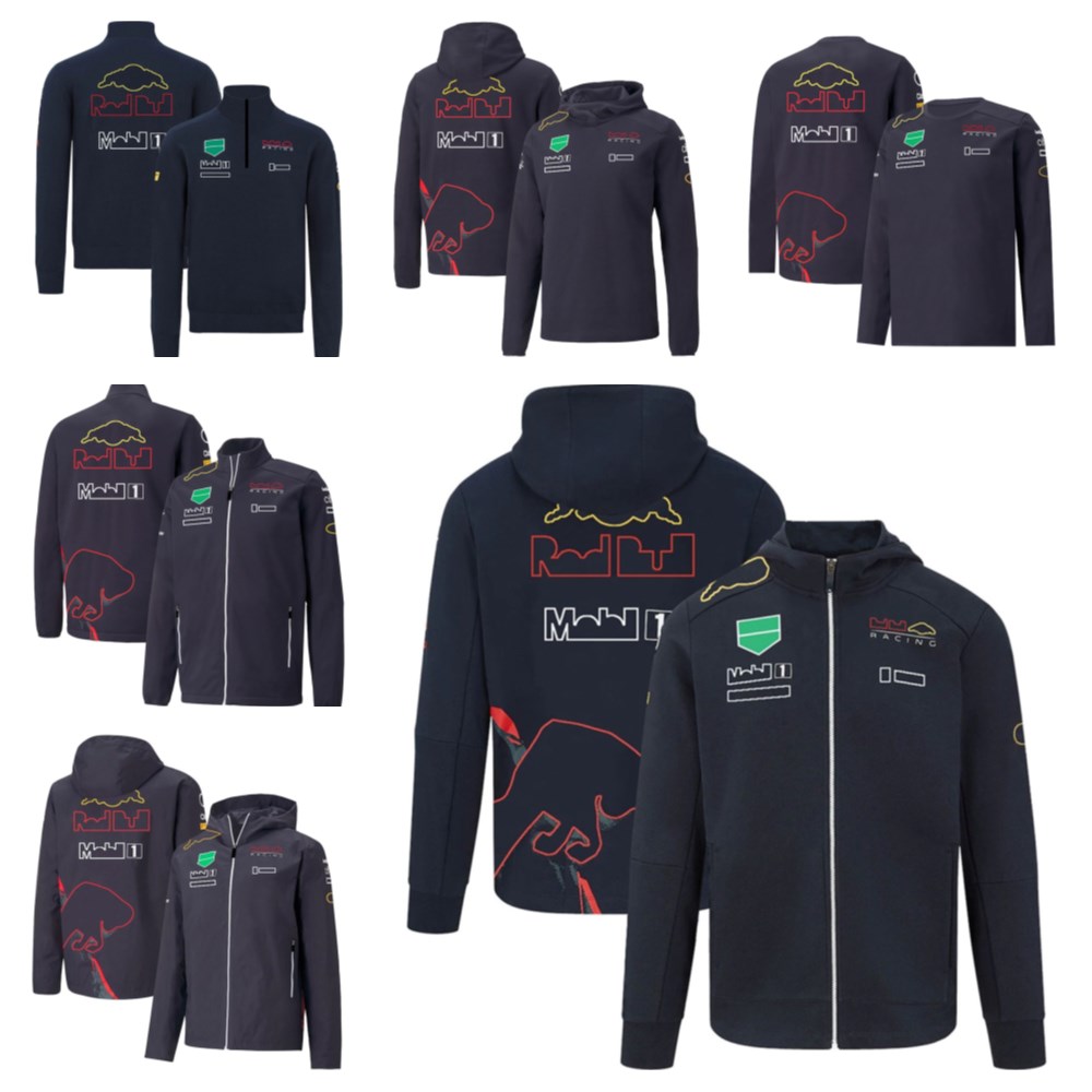 

F1 winter hoodie team uniform zipper stand-up collar racing suit men's coat