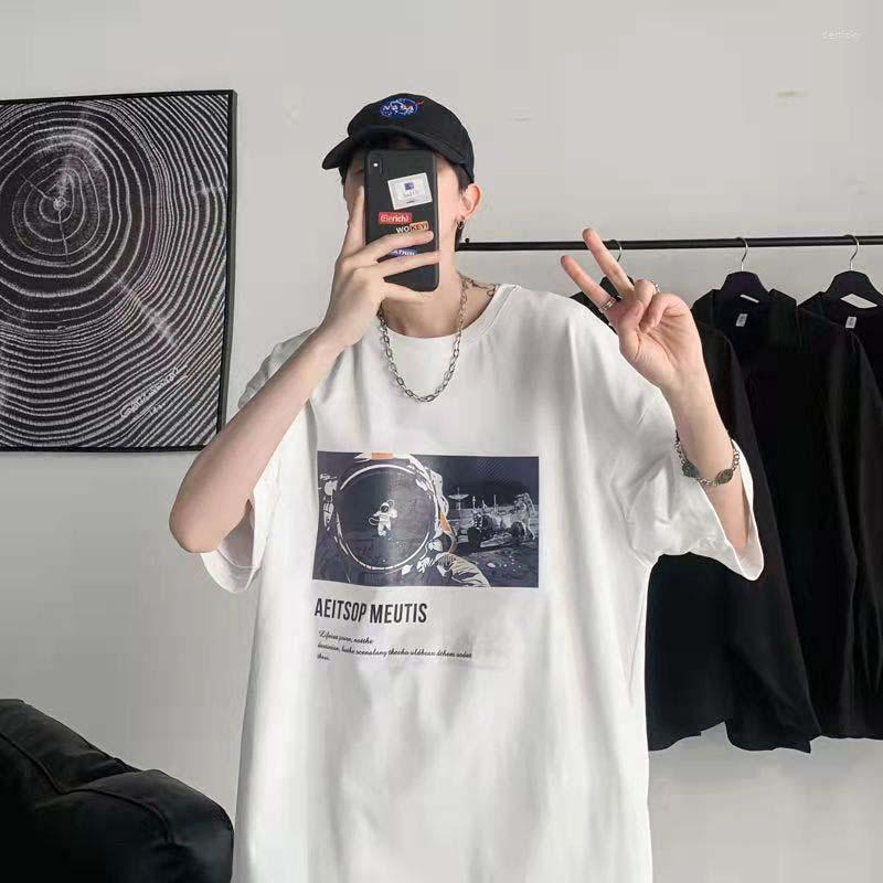 

Men' T Shirts Summer 2022 Short-sleeved T-shirt Male Students, Black