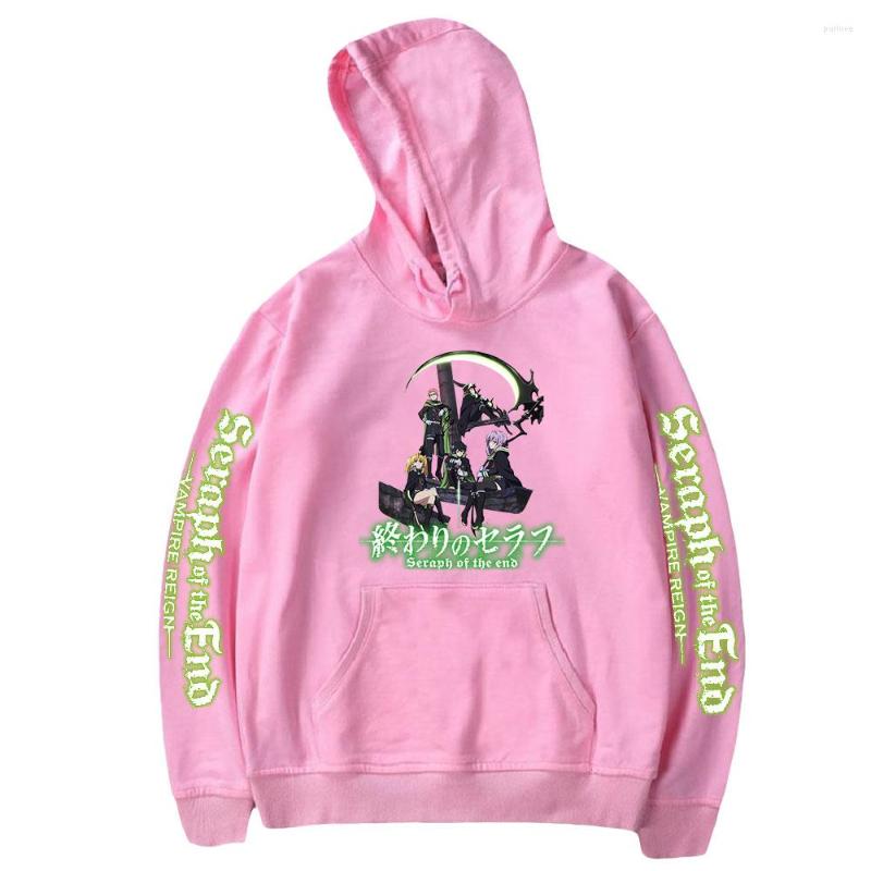 

Men's Hoodies 2023 Manga Seraph Of The End Hoodie Unisex Long Sleeve Sweatshirt Women Men's Harajuku Streetwear Japanese Anime Cl, Black