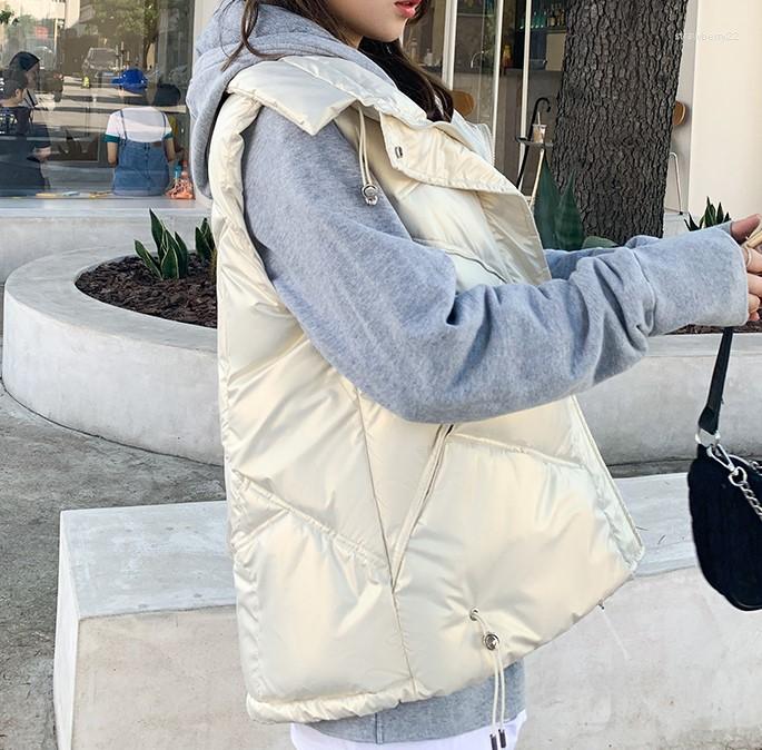 

Women's Vests Vest In The Spring And Autumn Female Cotton-padded Jacket Down Ma3 Jia, Green