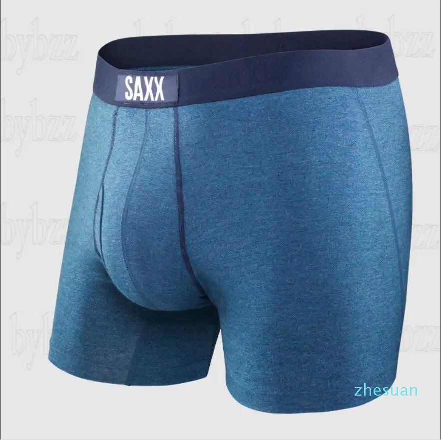 

SAX Underwear Mens Boxer Briefs VIBE Modern outdoor Mans Briefs with Fly and Built-In BallPark Pouch Support, Black