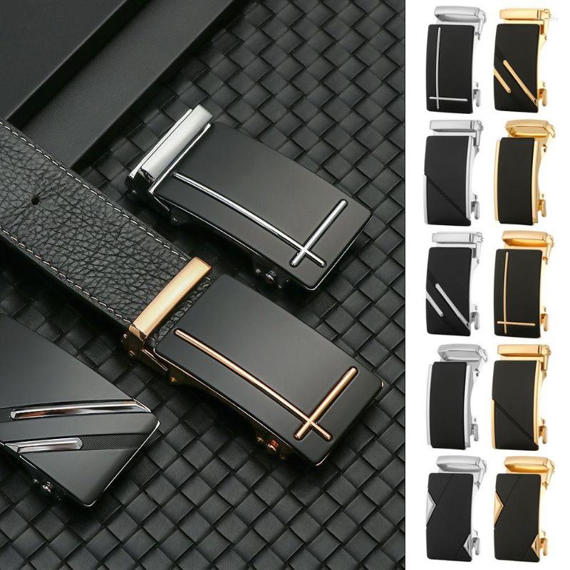 

Belts Slide Belt Strap Buckle Automatic Fashion Leisure Head Business Accessories Men's, Black