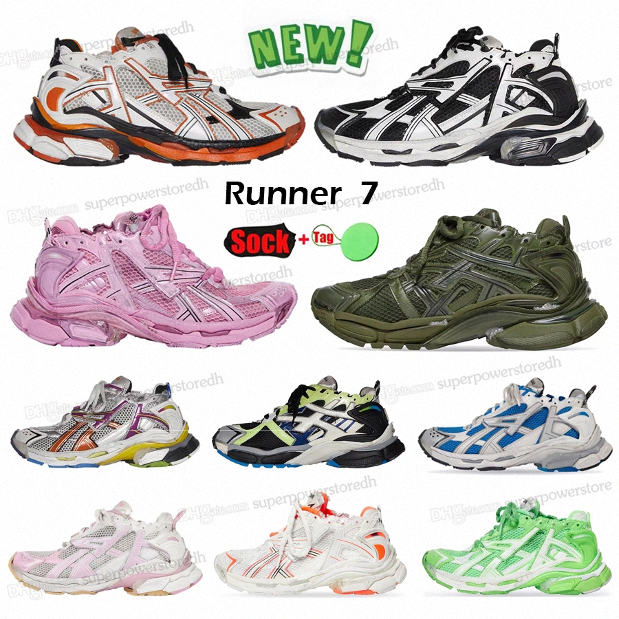 

2023 Casual Shoes Retro Trainers Deconstruction Sneakers Sneakers Runner 7.0 Transmit Sense Black White Pink Blue Burgundy Jogging Hiking Designers Wo s03i#