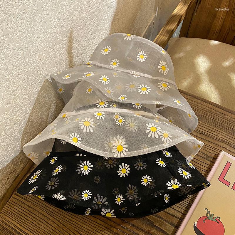 

Beanies Bucket Hat Women - Fashionable Summer Thin Little Mori Gauze Cap Lightweight Breathable Mesh Sun Protection