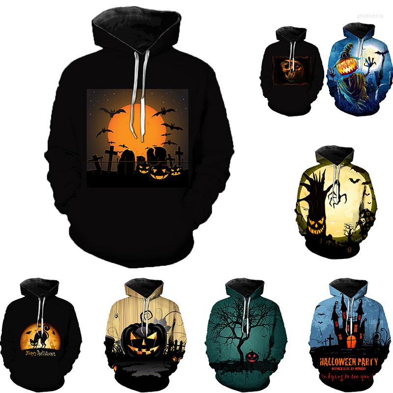 

Men's Hoodies Autumn And Winter Men's/women's 3d Printing Halloween Party Tops Sweatshirt Rap Hip Hop, Black