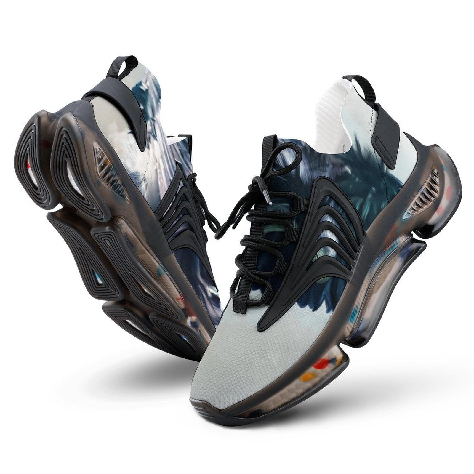 

Men Women Sneakers DIY Elastic Running Shoes Eagle Black White Custom Pattern Add Your Design Casual Shoes Sneaker, White-style