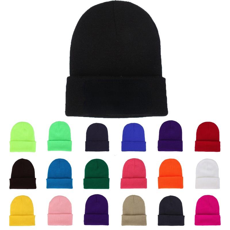 

Berets Beanie Hat Autumn Winter Solid Color Knit Hats Skullies Beanies For Men Women Team Brand Bonnets Wholesale Gorras, White