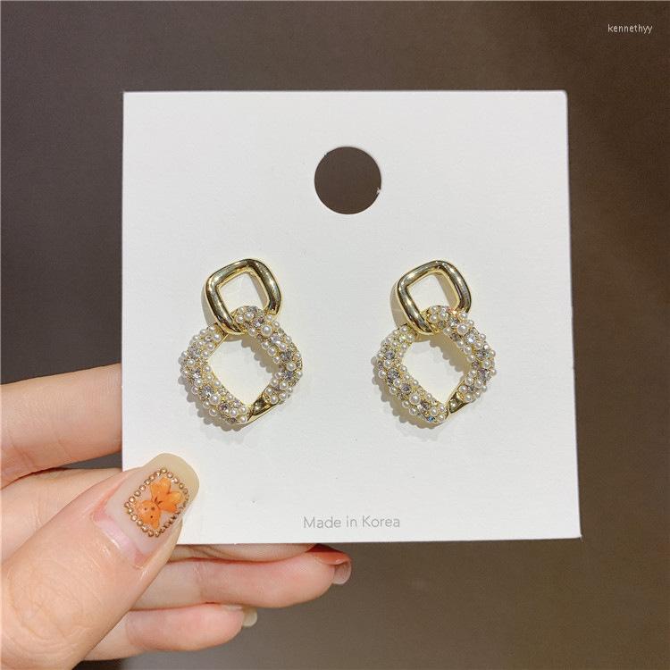

Stud Earrings For Women Retro Geometric Simple Pearl 2022 Jewelry Wholesale