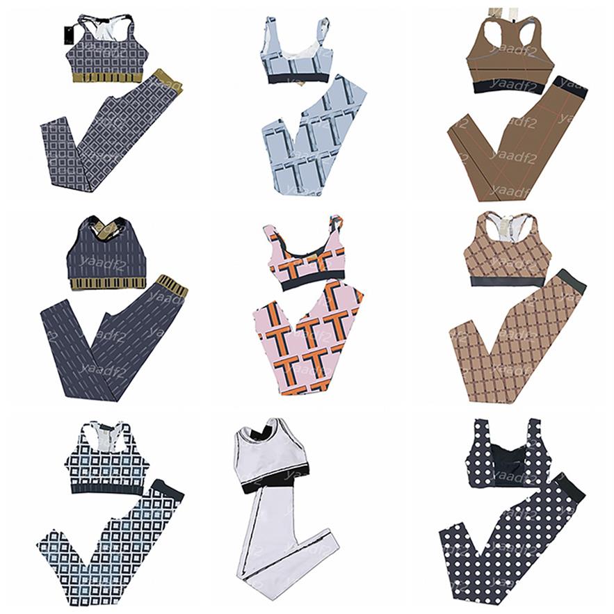 

Letter Womens Yoga Outfits Black Sport Bra Pants Tracksuit Joging Gym Leotard For Women Girls Fitness Tights280H, #2 with lable