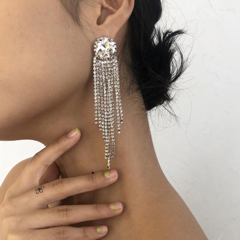 

Stud Earrings Bellona E8800 Personalized Women's Cool Style Long Fashion Temperament Tassel