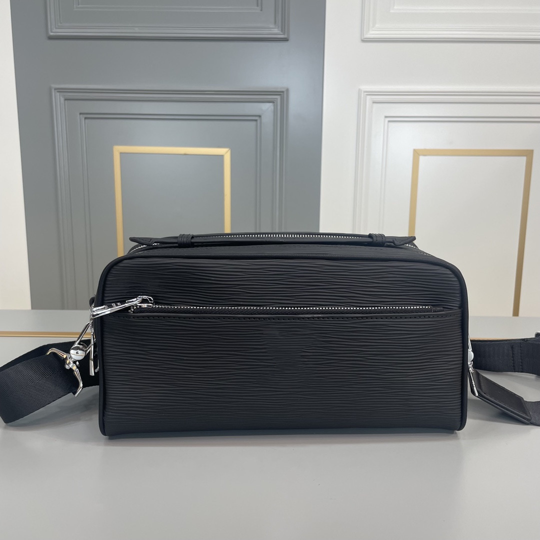 

Waist Bags Crazy Horse Leather men Multifunction Design Small Messenger Bag Fash, Black