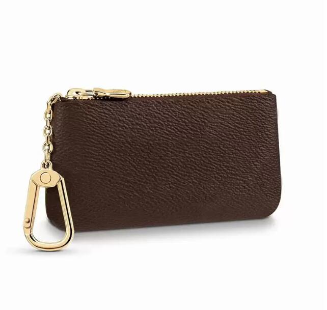 

Women Men's Coin Wallet Key Wallet Clip Leather Zipper Bag Accessories, Old flower