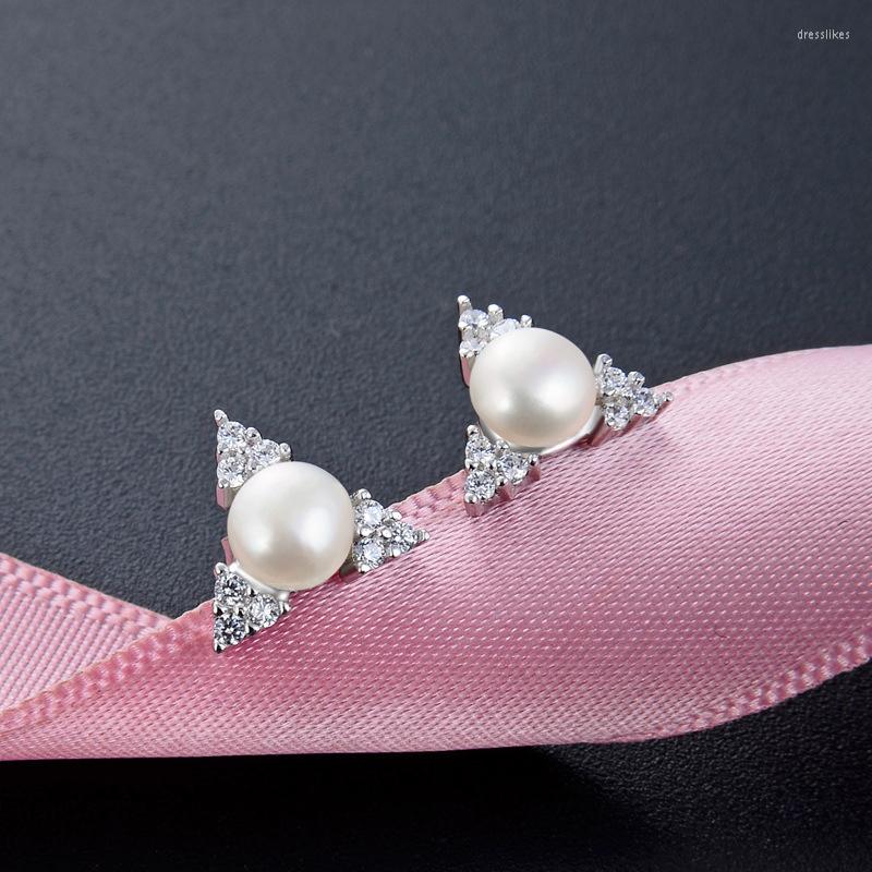 

Stud Earrings Hongye Female Sterling Silver 925 Fashion Jewelry Designer Natural Pearl Earring Opal Brincos Women Real