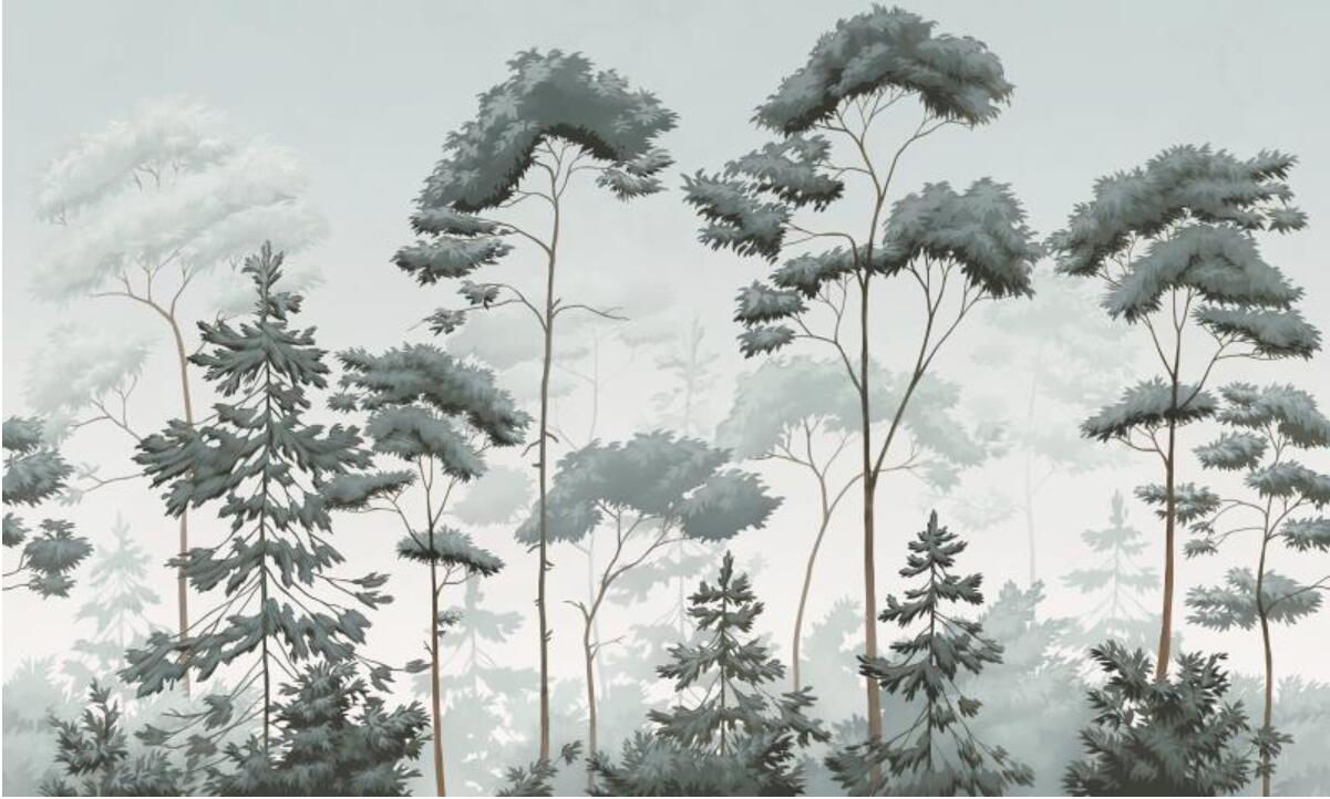 3d wallpaper custom photo Modern Forest Tree scenery painting bedroom background home decor muals wall paper for walls 3 d living room-image-423757110
