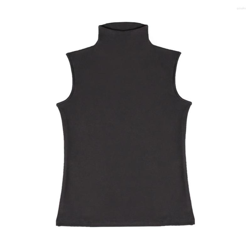 

Men's Tank Tops Men Thicken Type High Elastic Lycra Cotton Thermal Sleeveless Undergarment Sport Slim Bottom Shirt Vest Winter Fitness Warm, Black