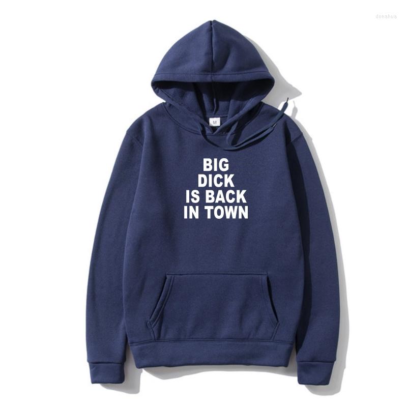 

Men's Hoodies Big Dick Is Back In Town Outerwear--MANY COLORS, Black