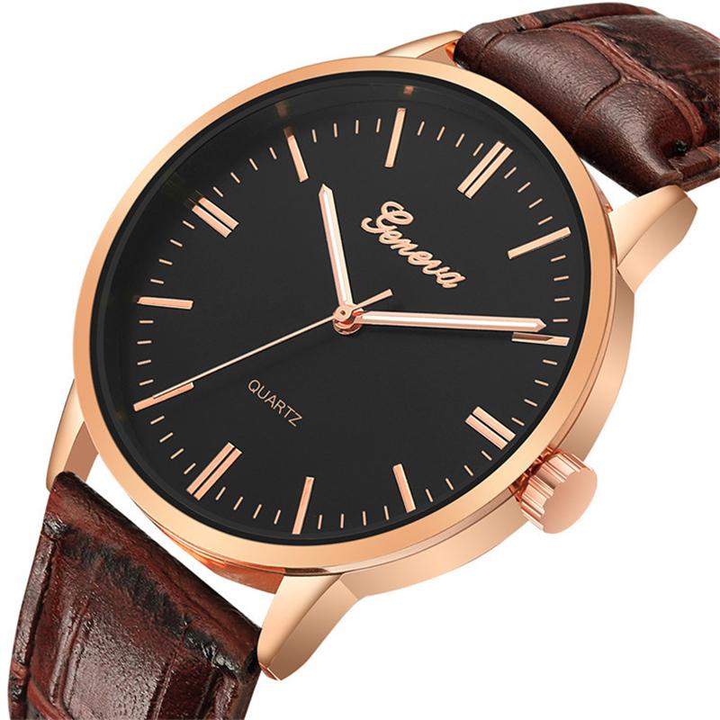 

Wristwatches Quartz Watch Men Top Leather Mens Military Casual Watches Sport WristWatch Reloj Hombre Relogio Masculino, Bw gold