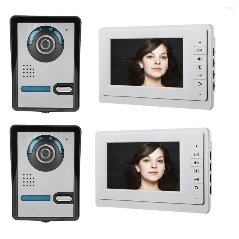 

Video Door Phones SYSD Intercom Doorbell Wired 7 Inch Color Monitor Phone With IR Night Visionr Camera